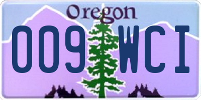 OR license plate 009WCI