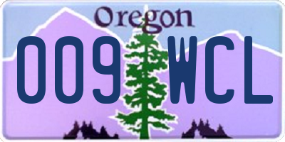 OR license plate 009WCL
