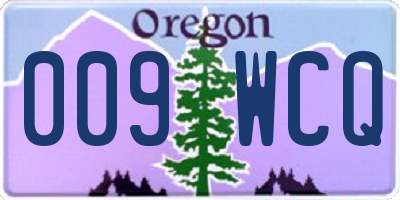 OR license plate 009WCQ