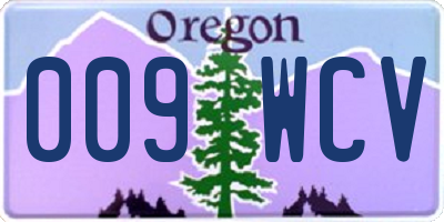 OR license plate 009WCV