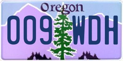 OR license plate 009WDH