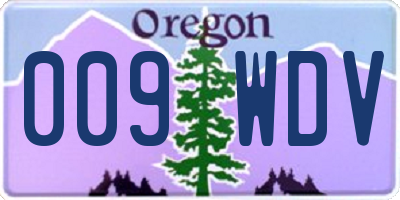 OR license plate 009WDV