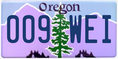 OR license plate 009WEI