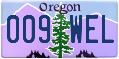 OR license plate 009WEL