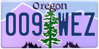 OR license plate 009WEZ