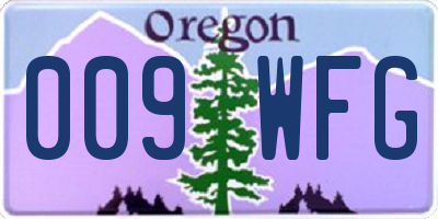 OR license plate 009WFG