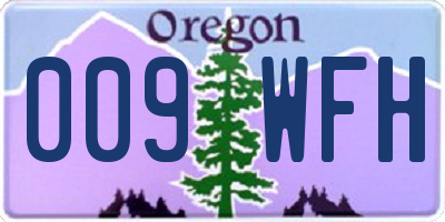OR license plate 009WFH