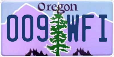 OR license plate 009WFI