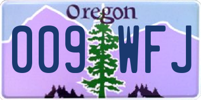 OR license plate 009WFJ