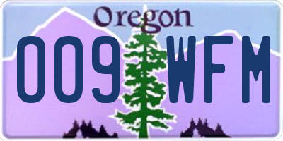 OR license plate 009WFM