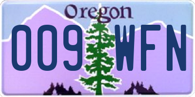 OR license plate 009WFN