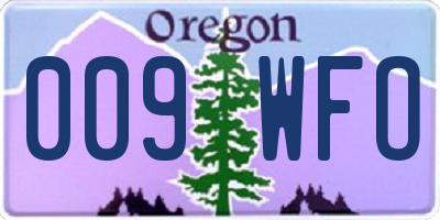 OR license plate 009WFO