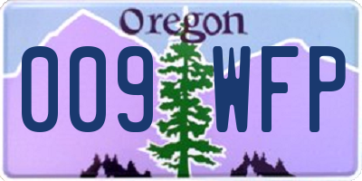 OR license plate 009WFP