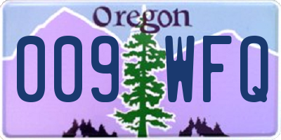 OR license plate 009WFQ