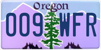 OR license plate 009WFR