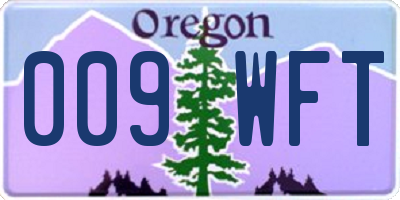 OR license plate 009WFT