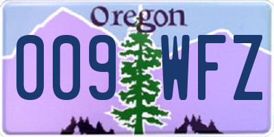 OR license plate 009WFZ
