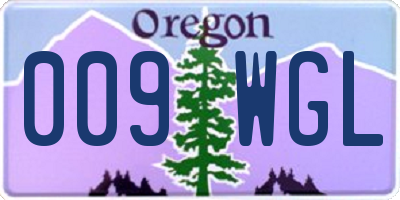 OR license plate 009WGL