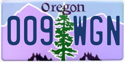 OR license plate 009WGN