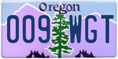 OR license plate 009WGT