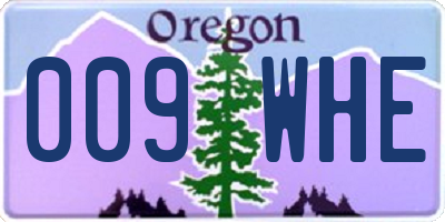 OR license plate 009WHE