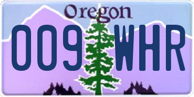 OR license plate 009WHR