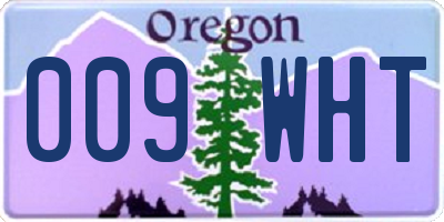 OR license plate 009WHT