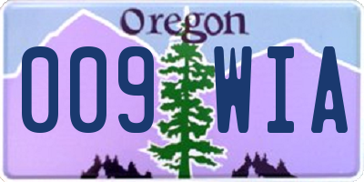 OR license plate 009WIA
