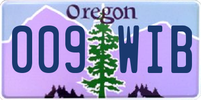 OR license plate 009WIB