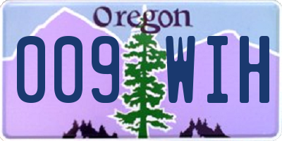 OR license plate 009WIH