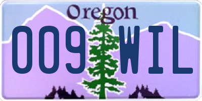 OR license plate 009WIL