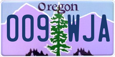 OR license plate 009WJA