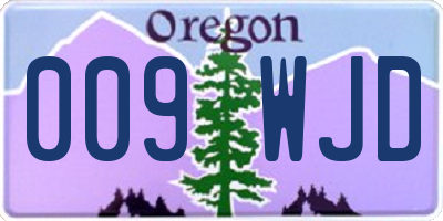 OR license plate 009WJD