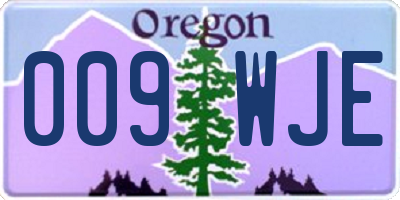 OR license plate 009WJE