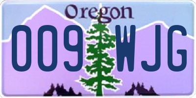 OR license plate 009WJG