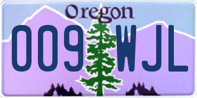 OR license plate 009WJL