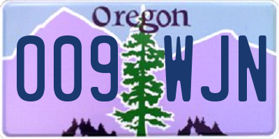 OR license plate 009WJN