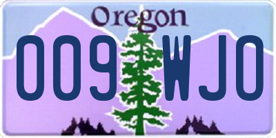 OR license plate 009WJO