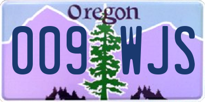 OR license plate 009WJS