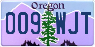 OR license plate 009WJT