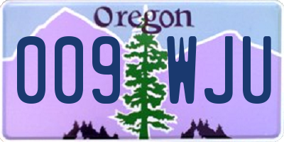OR license plate 009WJU
