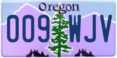 OR license plate 009WJV
