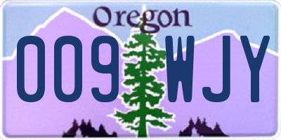 OR license plate 009WJY