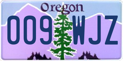 OR license plate 009WJZ