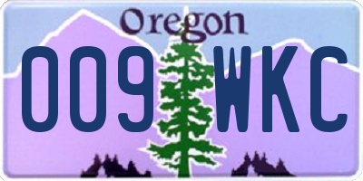 OR license plate 009WKC