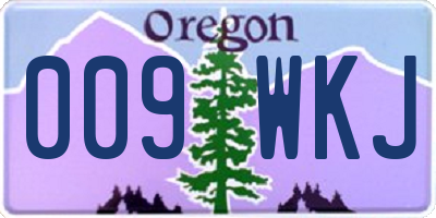 OR license plate 009WKJ