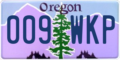 OR license plate 009WKP