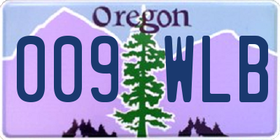OR license plate 009WLB