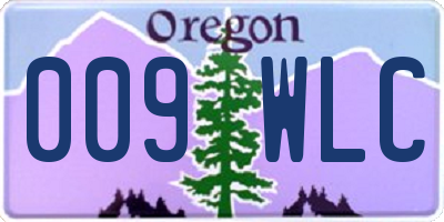 OR license plate 009WLC