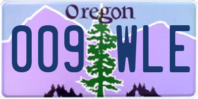 OR license plate 009WLE